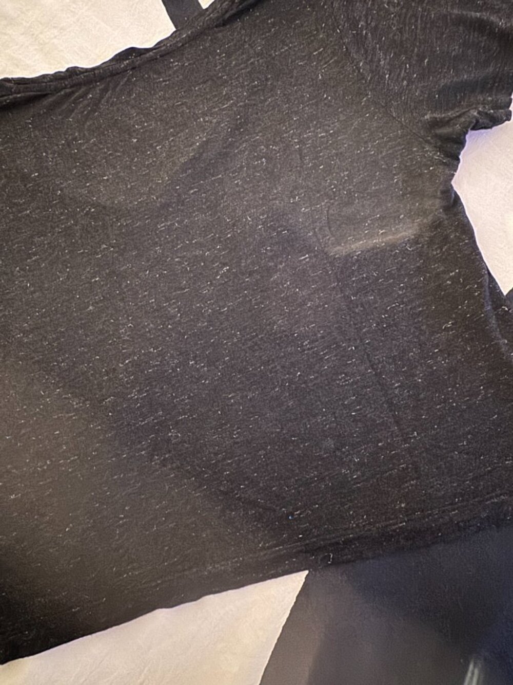Z Supply Classic Skimmer Sparkle Tee in Black | Casual Everyday Basic M - Picture 4 of 9